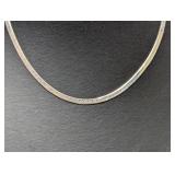16" .925 Sterl Herringbone Chain Necklace