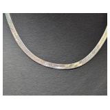 18" .925 Sterl Herringbone Chain Necklace