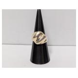 .925 Sterl Wavy Free flow Ring Sz 7