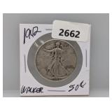 1942 90% Silv Walker Half $1 Dollar