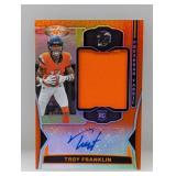 2024 NFL Cert Fabric Orange /249 RC Auto Franklin