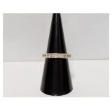 Vermeil/.925 Sterl CZ Stone Band Sz 7