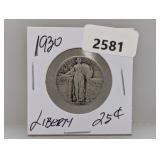 1930 90% Silv Liberty Quarter