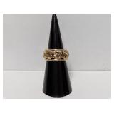 Vermeil/.925 Sterl Interwoven Loop Band Sz 6.5