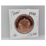 1oz .999 Copper Trump Round