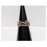 .925 Sterl Free Form Silhouette Ring Sz 7