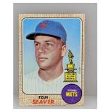 1968 Topps Baseball Tom Seaver HOF 45 Corners
