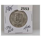1965 40% Silv JFK Half $1 Dollar