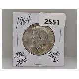 1964 90% Silv JFK Half $1 Dollar