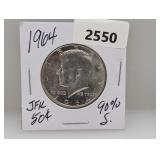 1964 90% Silv JFK Half $1 Dollar