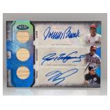 2025 Bench Piazza Rodriguez Topps 3X Bat Auto 1/1