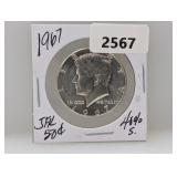 1967 40% Silv JFK Half $1 Dollar
