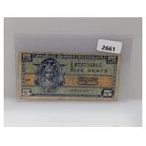 Five Cent Military Payment Certificate