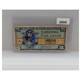 Five Cent Military Payment Certificate