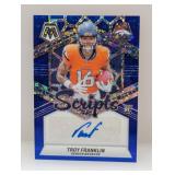 2024 NFL Mosaic Scripts Blue Auto RC Troy Franklin