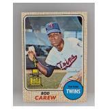 1968 Topps Baseball Rod Carew HOF 80 Corners