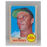 1968 Topps Baseball Ed Mathews HOF 58