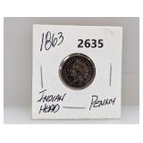 1863 Indian Head Penny