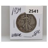 1939 90% Silv Walker Half $1 Dollar