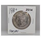 1881-S 90% Silv Morgan $1 Dollar