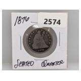 1876 90% Silv Seated Quarter