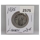 1925 90% Silv Liberty Quarter