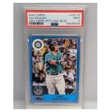 2022 Topps Cal Raleigh 1987 35th Ann Blue RC PSA 9