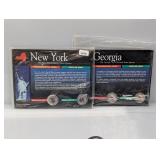 NY & GA Colorized State Quarter Mint Sets