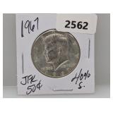 1967 40% Silv JFK Half $1 Dollar