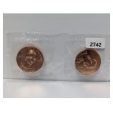 (2) 1st Spouse Bronze Medal Set