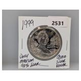 1999 90% Silv Dolley Madison Comm $1
