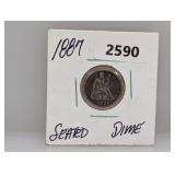 1887 90% Silv Seated Dime
