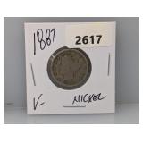 1887 V Nickel