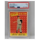 1958 Topps Mickey Mantle All Star #487 PSA 1