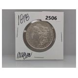 1878 90% Silv Morgan $1 Dollar