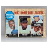 1968 Topps HANK AARON/SANTO/McCOVEY 5 dmg