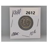 1944 90% Silv Mercury Dime