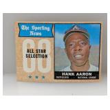 1968 Topps Baseball Hank Aaron HOF 370 Corners