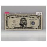 1953-A Blue Seal $5 Silver Certificate