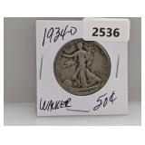 1934-D 90% Silv Walker Half $1 Dollar