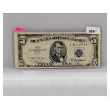 1953-A Blue Seal $5 Silver Certificate