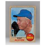 1968 Topps Baseball Walt Alston HOF Corners/Edges