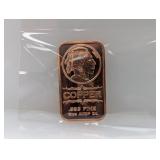 1oz .999 Copper Indian Bar