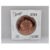 1oz .999 Copper Trump Round