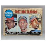 1968 Topps CLEMENTE/AARON/CEPEDA Corners/Stain