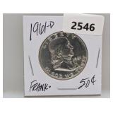 1961-D 90% Silv Franklin Half $1 Dollar
