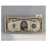 1934-D Blue Seal $5 Silver Certificate