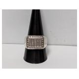 .925 Sterling Diamond Ring Missing Stone Sz 11
