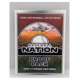 2025 Leaf Baseball Nation Proof Pack 1/1 Per Pack