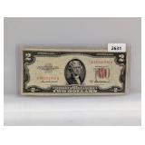 1953-A Red Seal $2 US Note